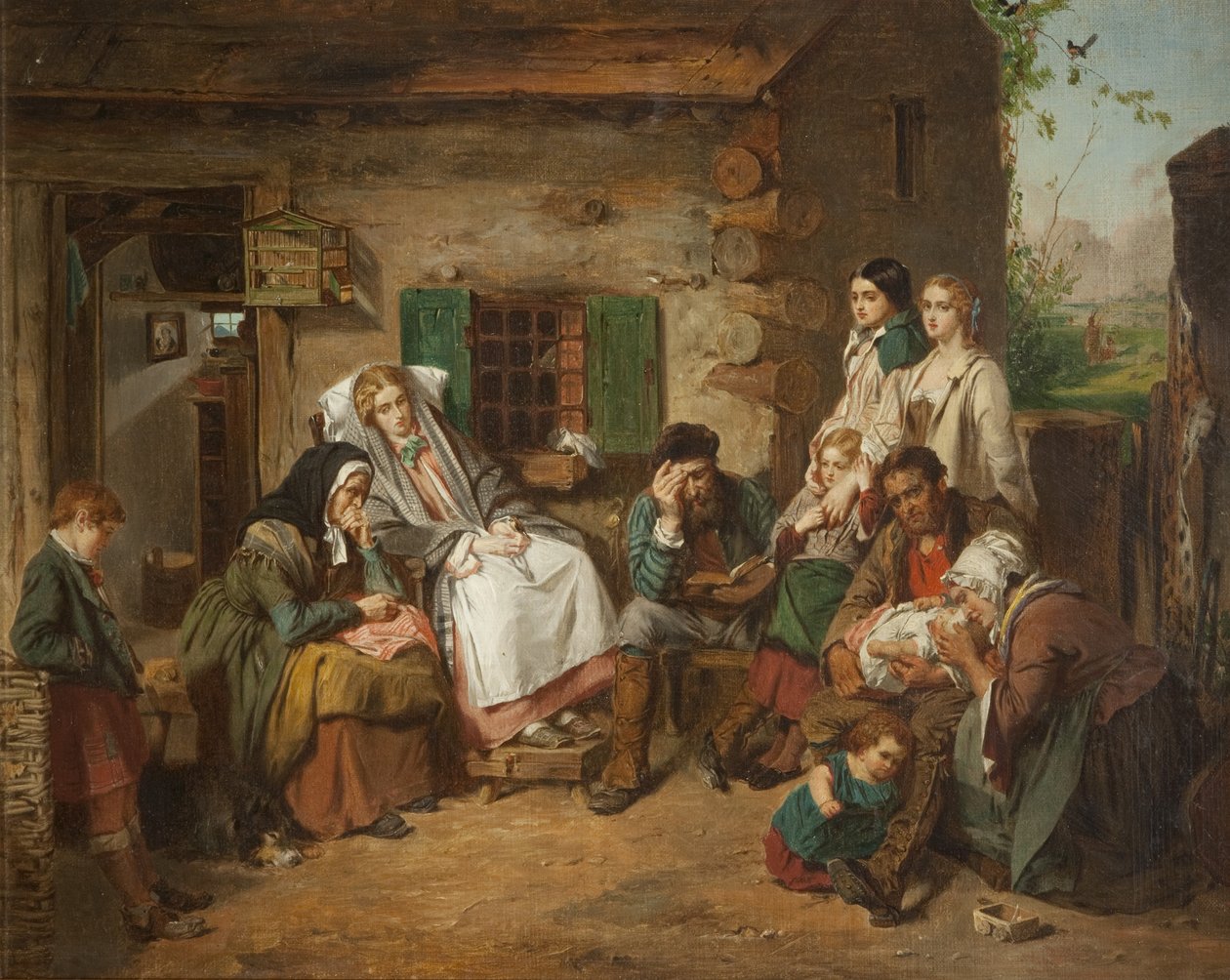 Coloni scozzesi in Nord America da Thomas Faed