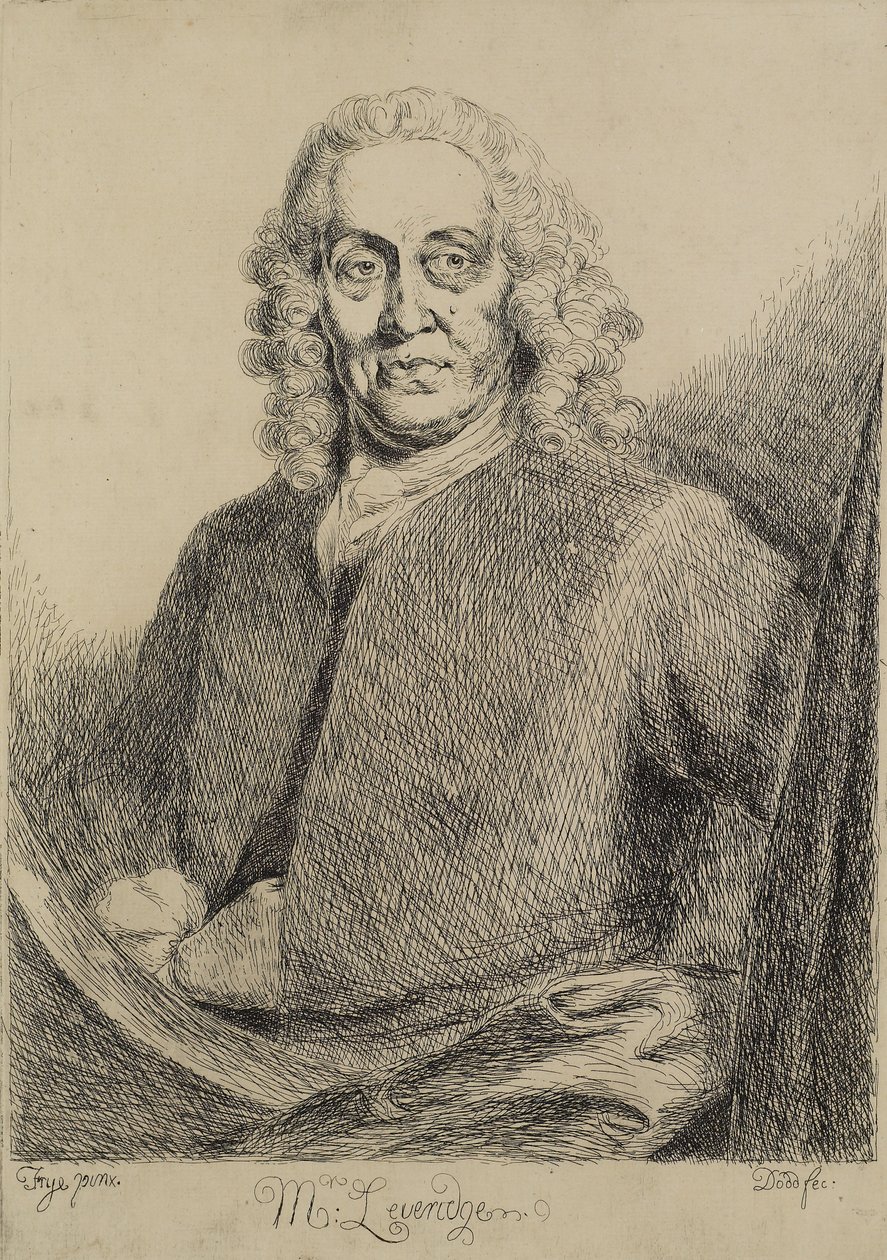 Mr. Leveridge, inciso da Daniel Dodd (fl.1761-80), c.1770 da Thomas Frye