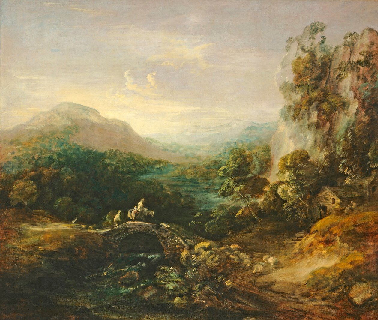 Paesaggio montano con ponte, c.1783-1784 da Thomas Gainsborough