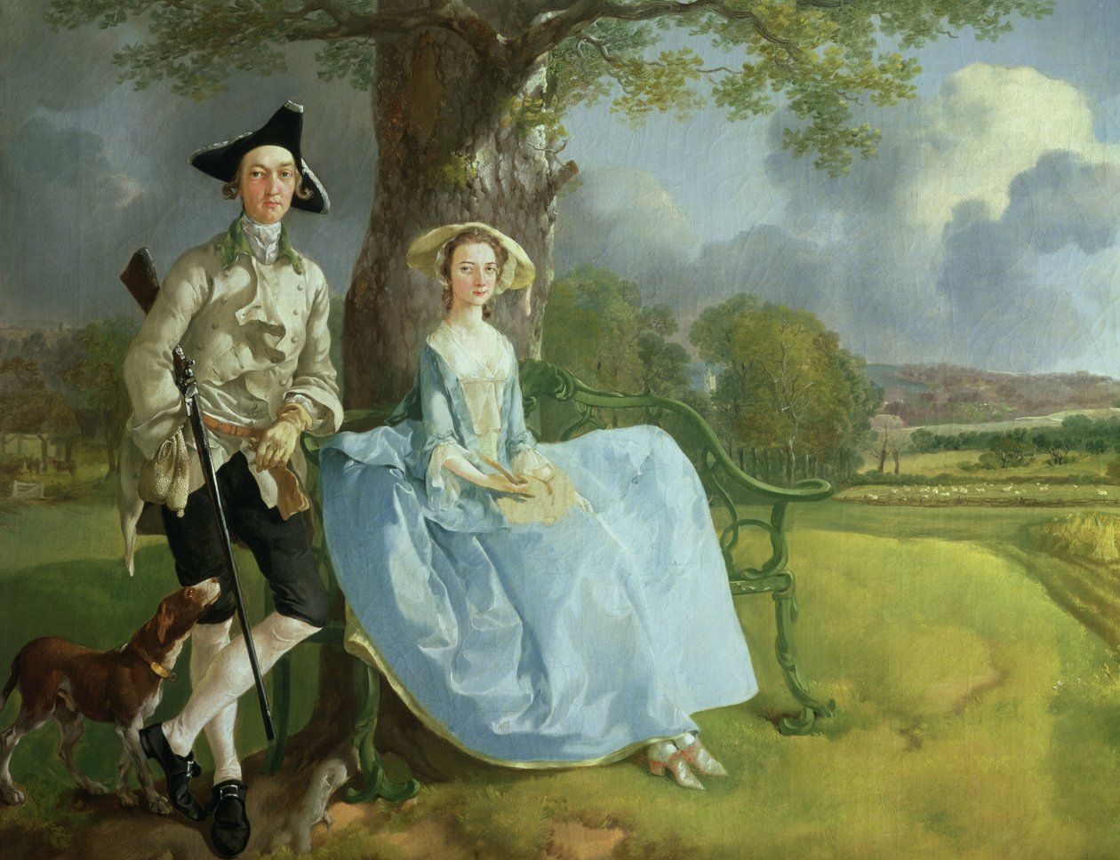 Il signor e la signora Andrews (dettaglio) da Thomas Gainsborough