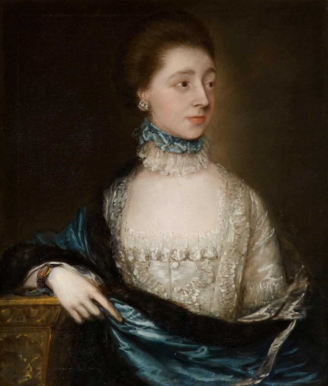 Signora sconosciuta con mantello blu, c.1765 da Thomas Gainsborough