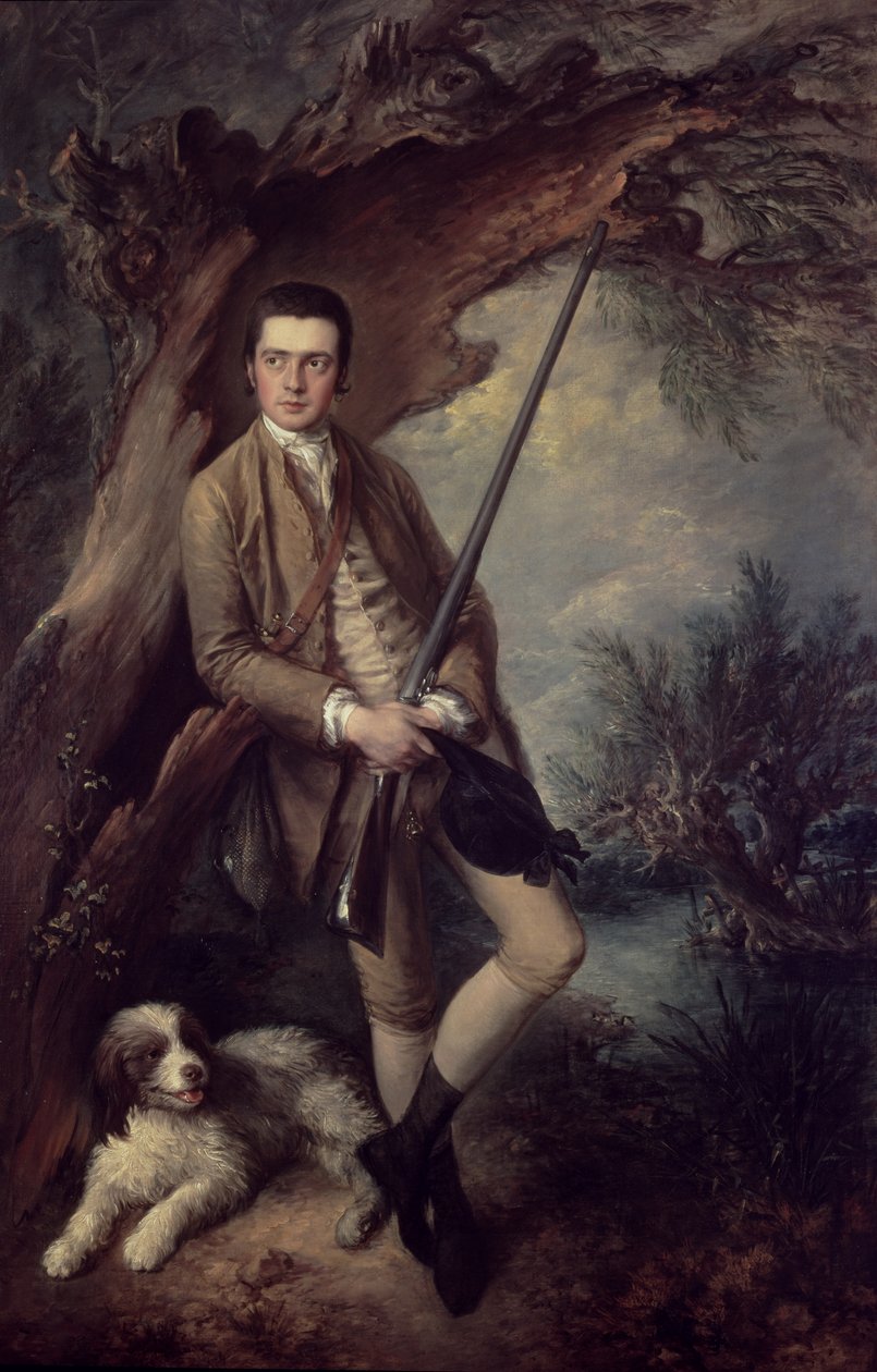 William Poyntz di Midgham e il suo Cane Amber da Thomas Gainsborough