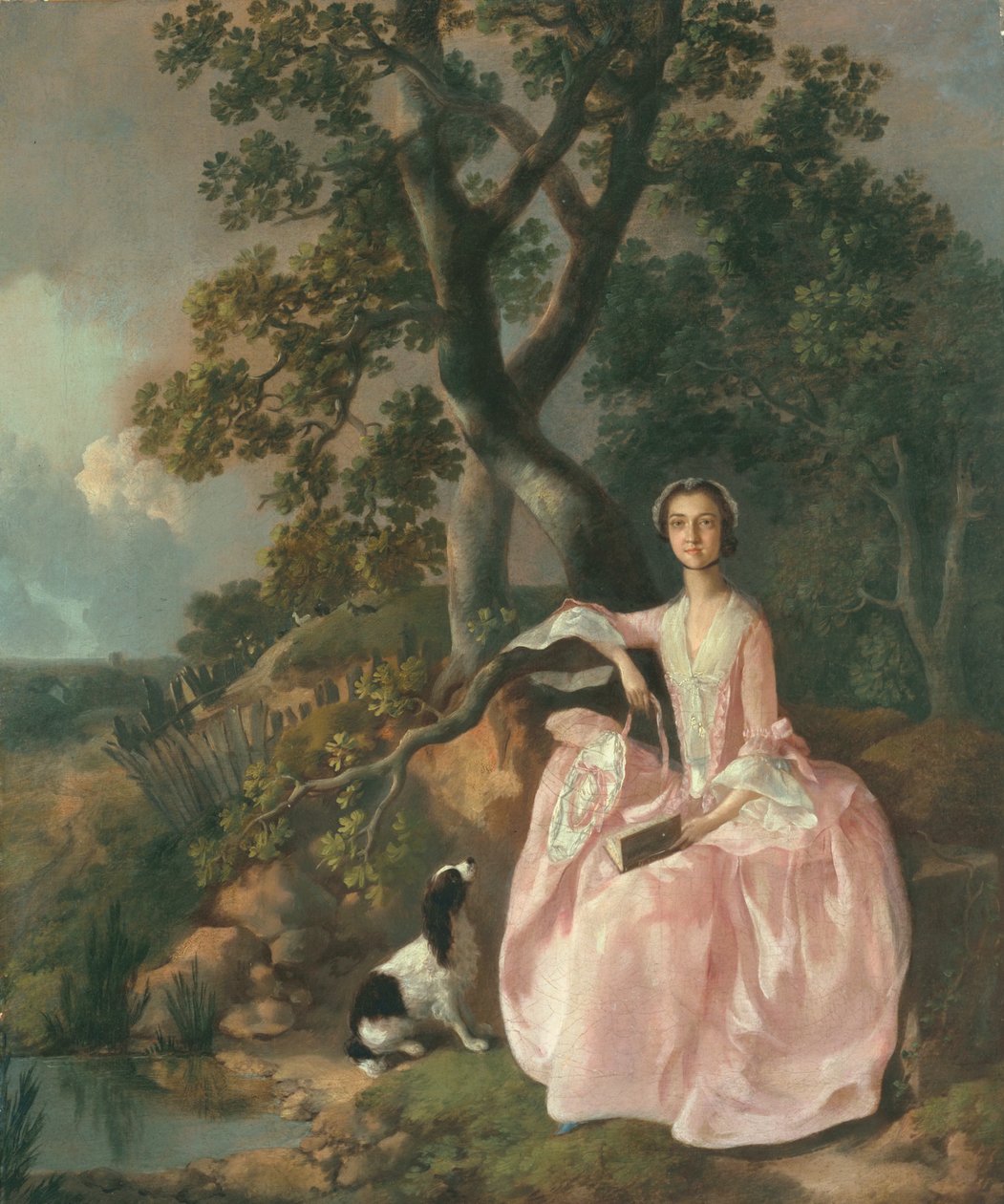 Donna con uno spaniel, c.1749 da Thomas Gainsborough