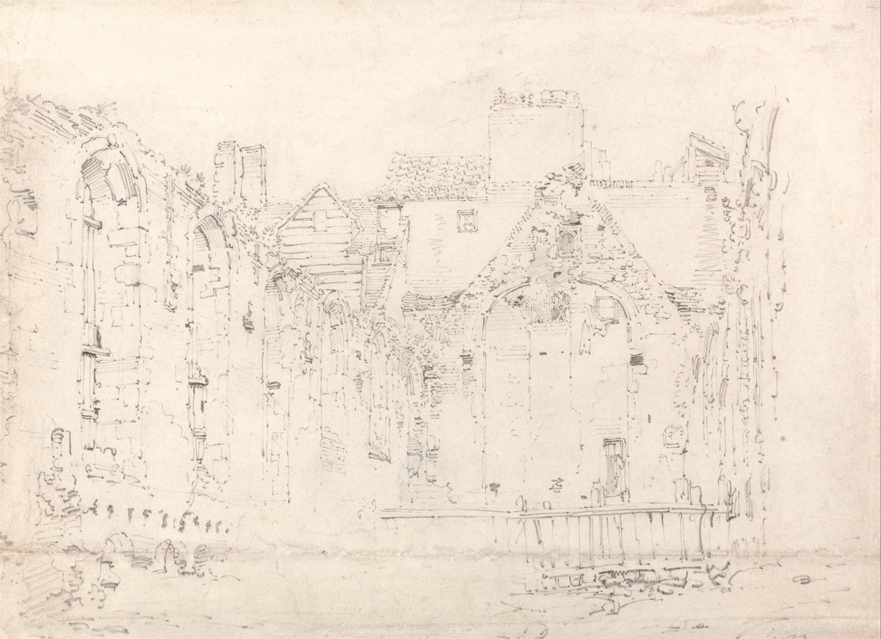 Rovine del Palazzo di Savoia da Thomas Girtin