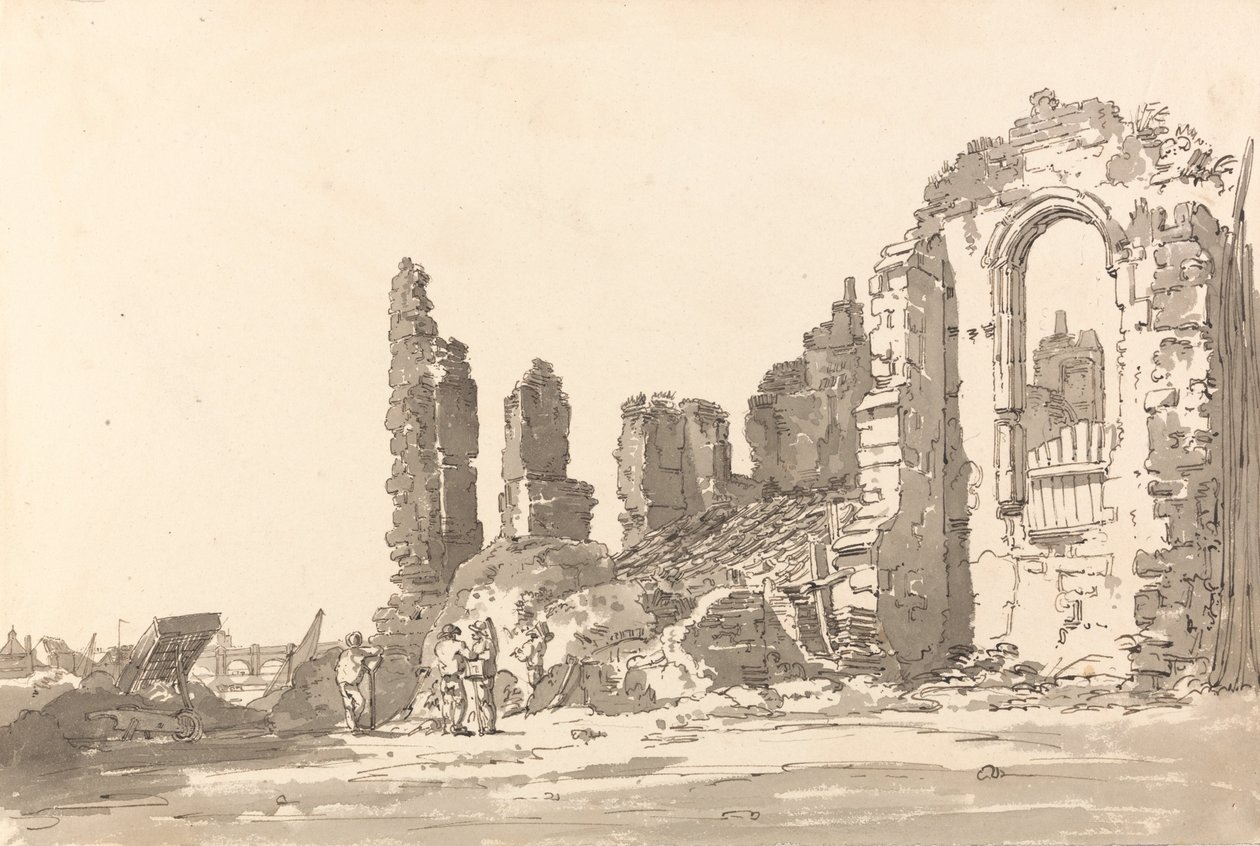 Rovine del Palazzo Savoy, Londra da Thomas Girtin