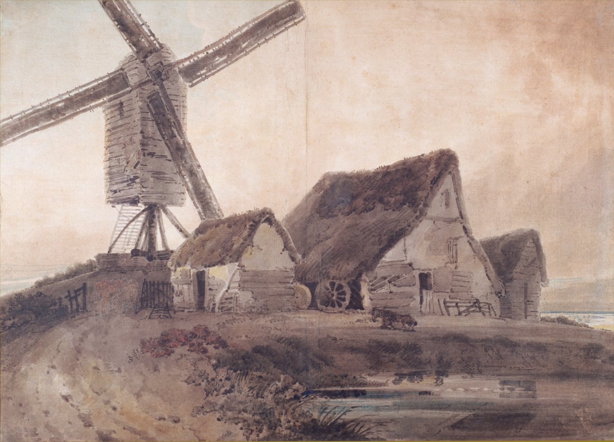 Il vecchio mulino a Stanstead, Essex da Thomas Girtin