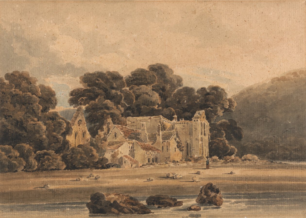 Abbazia di Valle Crucis, vicino a Llangollen da Thomas Girtin