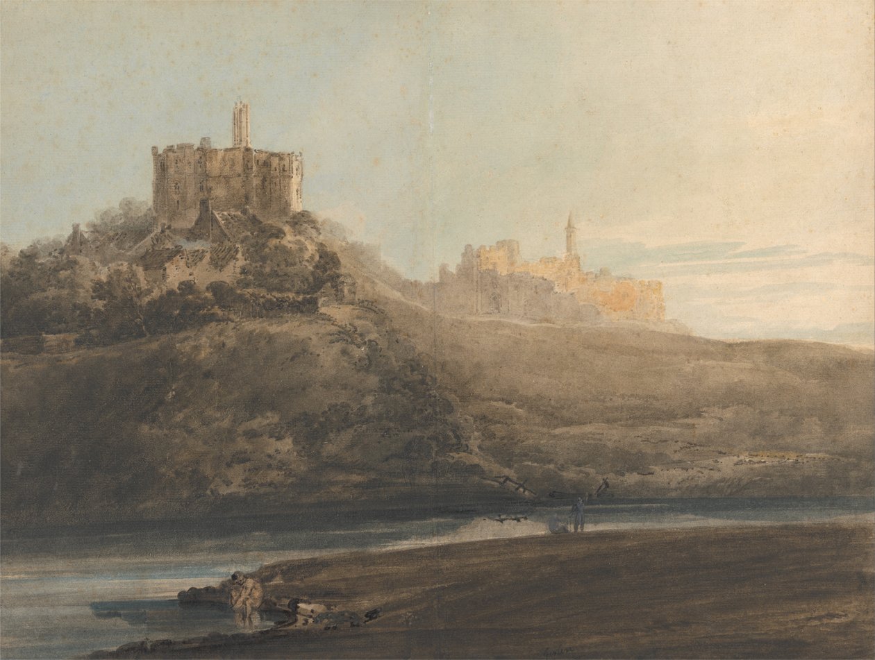Castello di Warkworth, Northumberland da Thomas Girtin