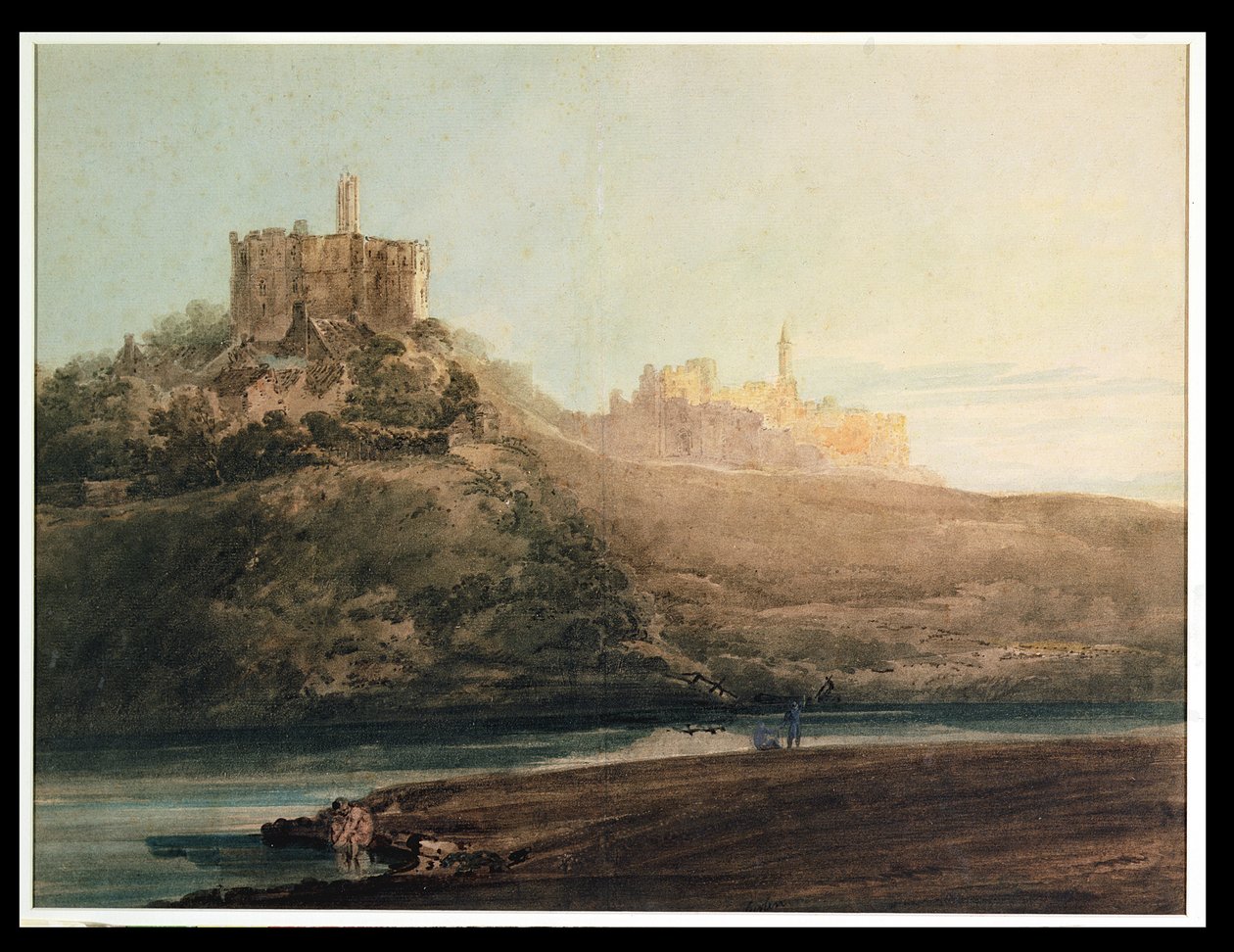 Castello di Warkworth, Northumberland, c.1798 da Thomas Girtin