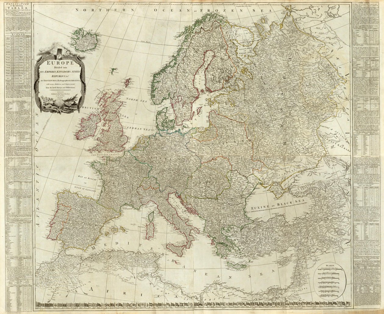 Europa divisa nei suoi imperi, regni, stati, repubbliche da Thomas Kitchin