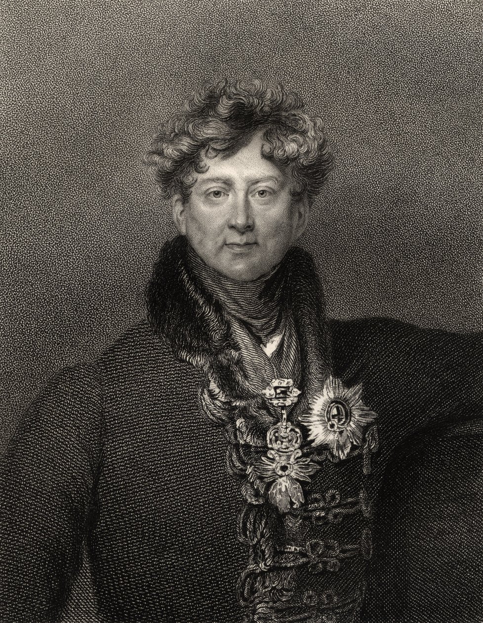 Re Giorgio IV, inciso da Edward Scriven, dalla lastra di William Finden, da 