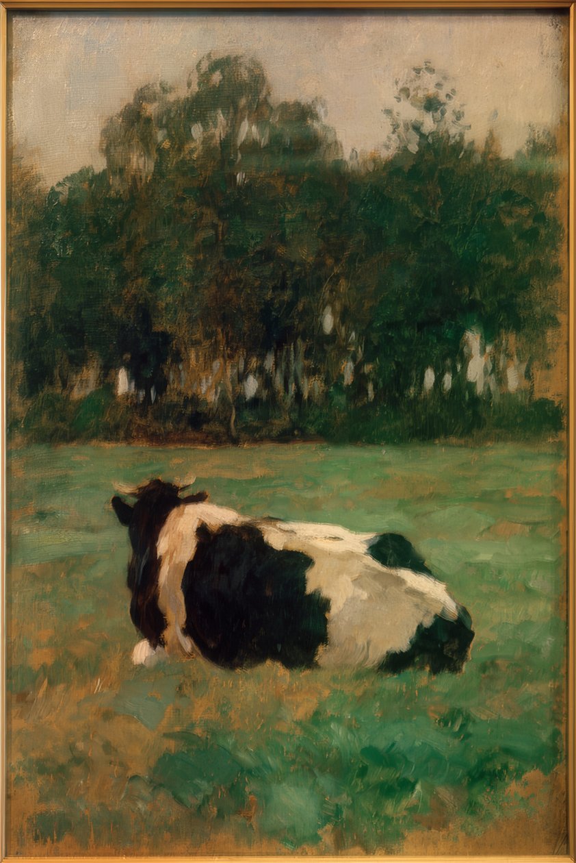 Mucca sdraiata da Thomas Ludwig Herbst