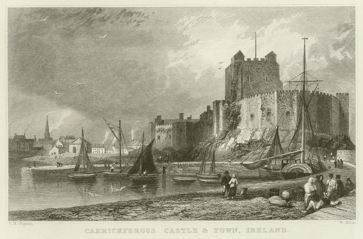 Castello e città di Carrickfergus da Thomas Mann Baynes