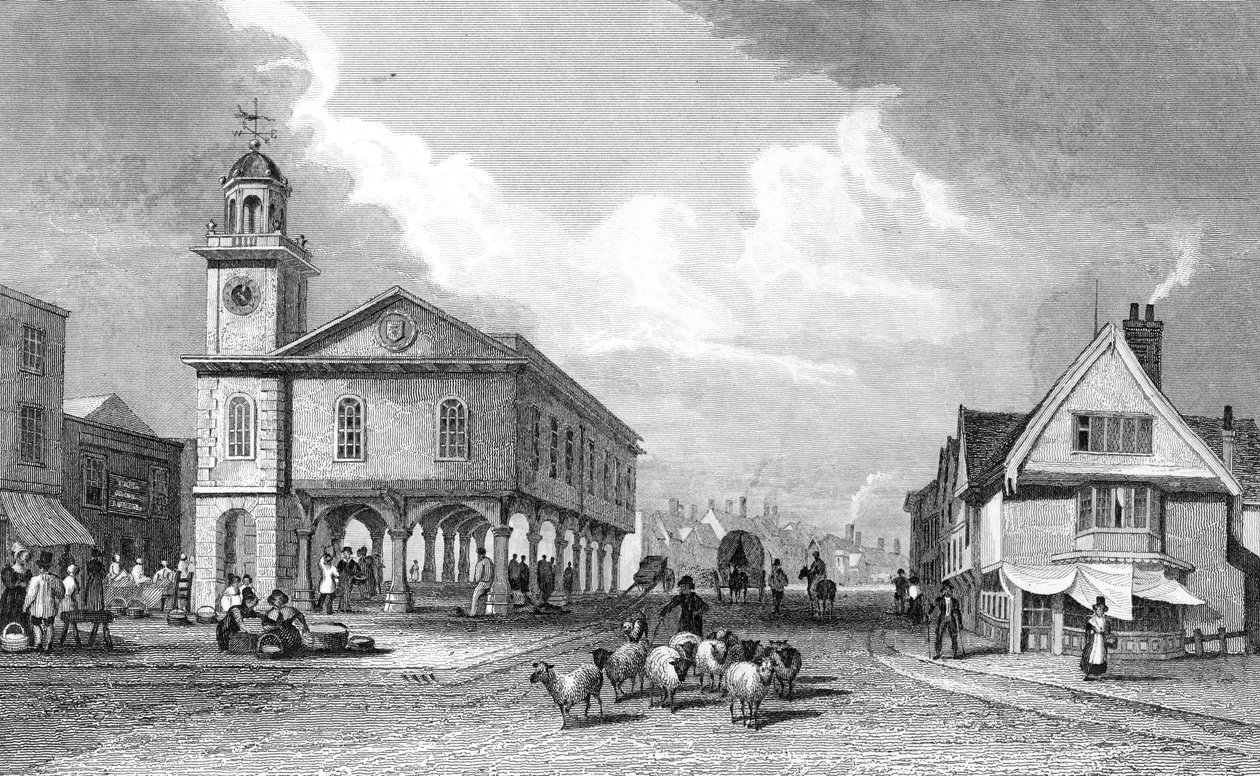 Veduta di Faversham, Kent, 1832 da Thomas Mann Baynes