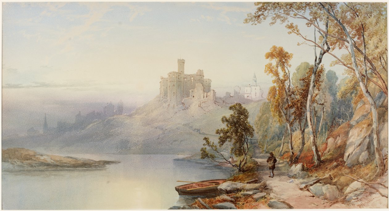 Castello di Warkworth da Thomas Miles II Richardson