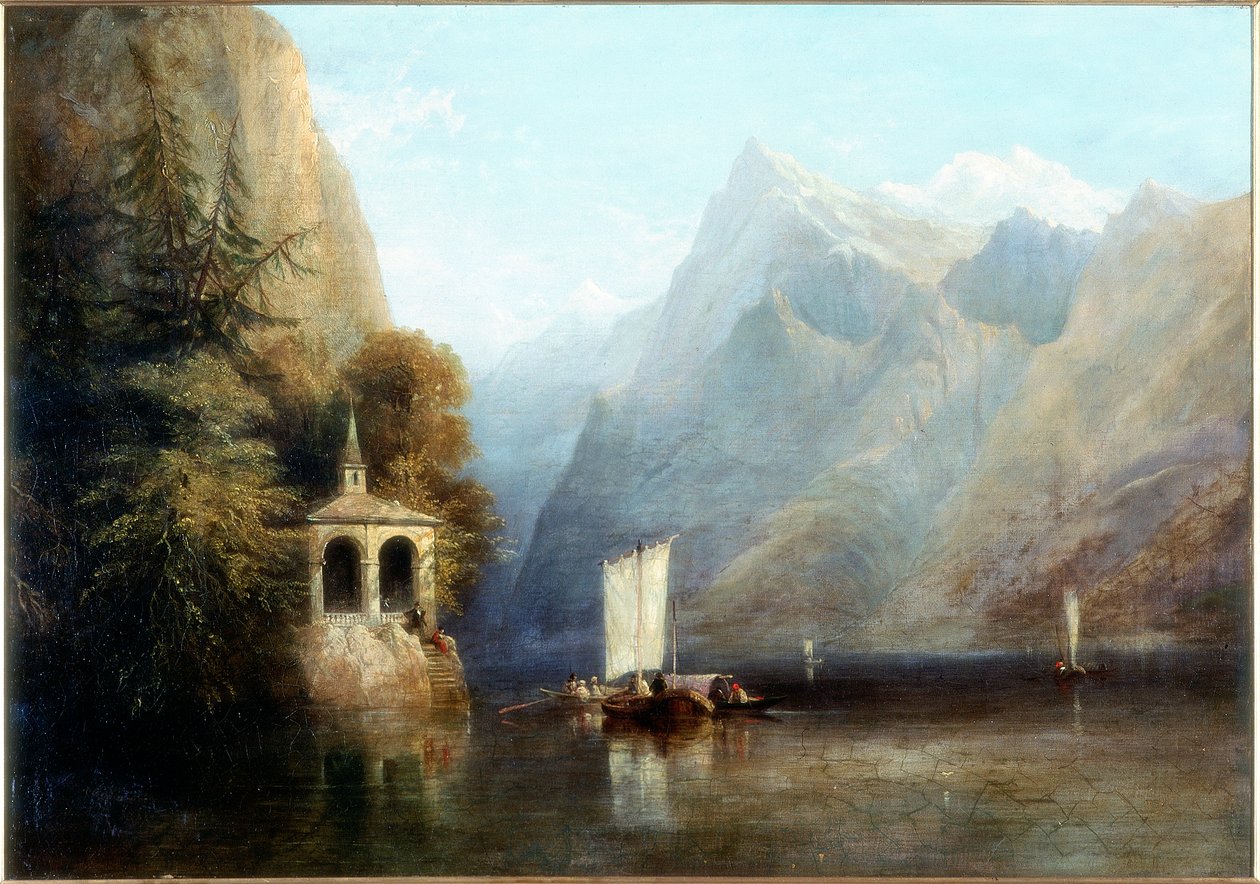 Lago di Lucerna con la Cappella di Guglielmo Tell, 1844 da Thomas Miles Richardson