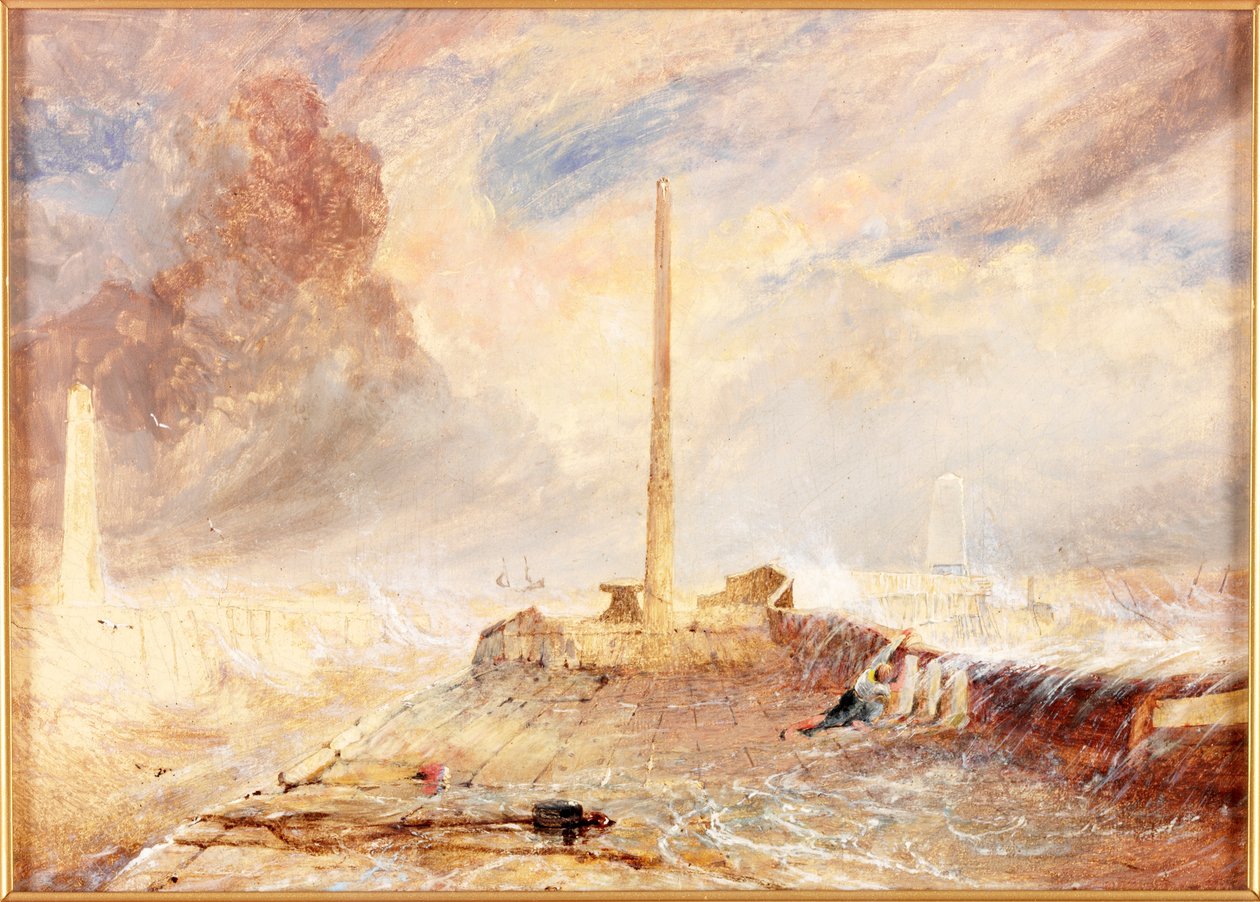 Moli di Sunderland in una tempesta da Thomas Miles Richardson