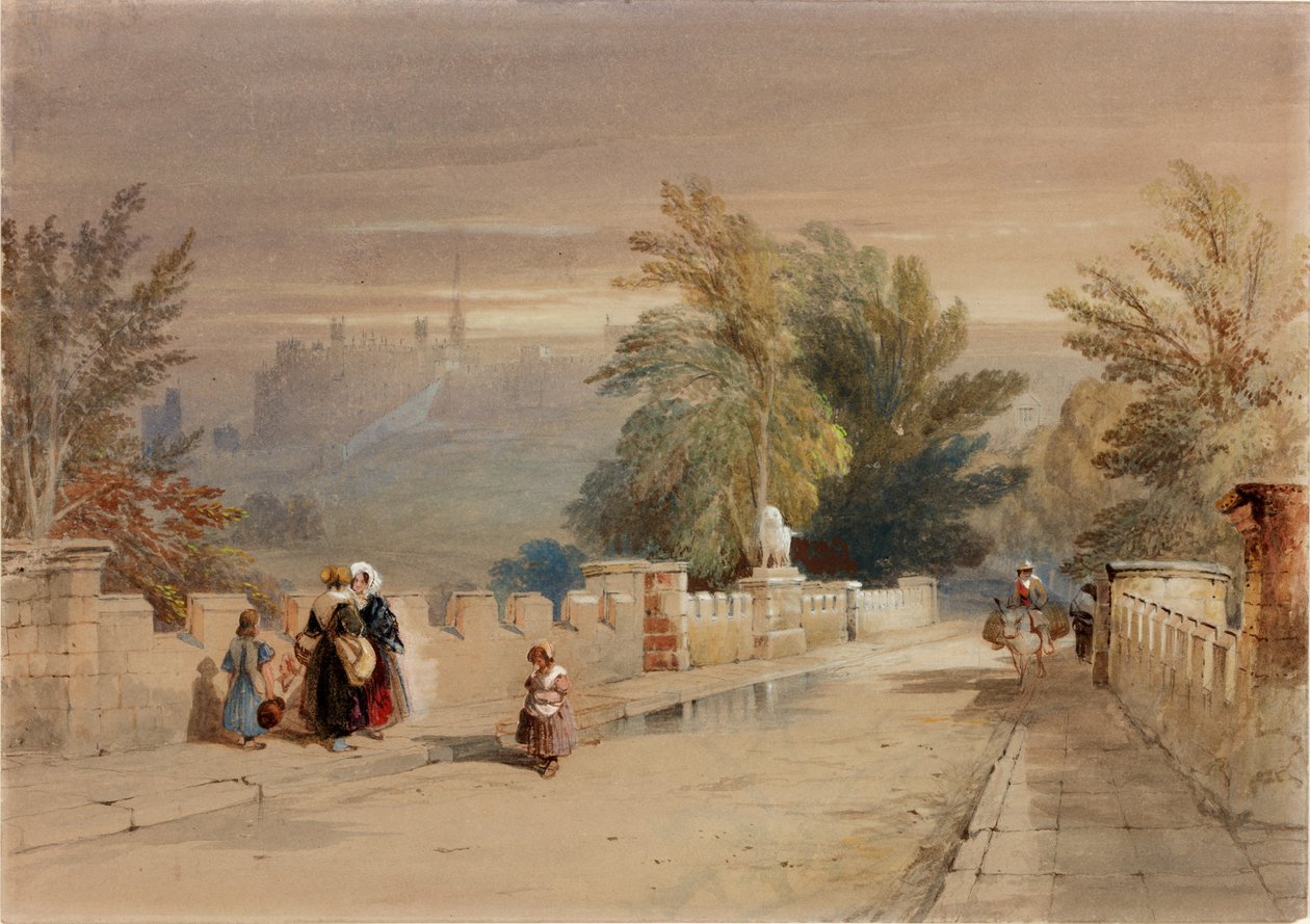 Il ponte del leone, Alnwick da Thomas Miles Richardson