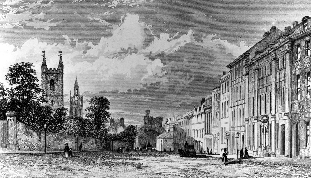 Westgate Street, Newcastle-upon-Tyne, inciso da William Collard, 1842 da Thomas Miles Richardson