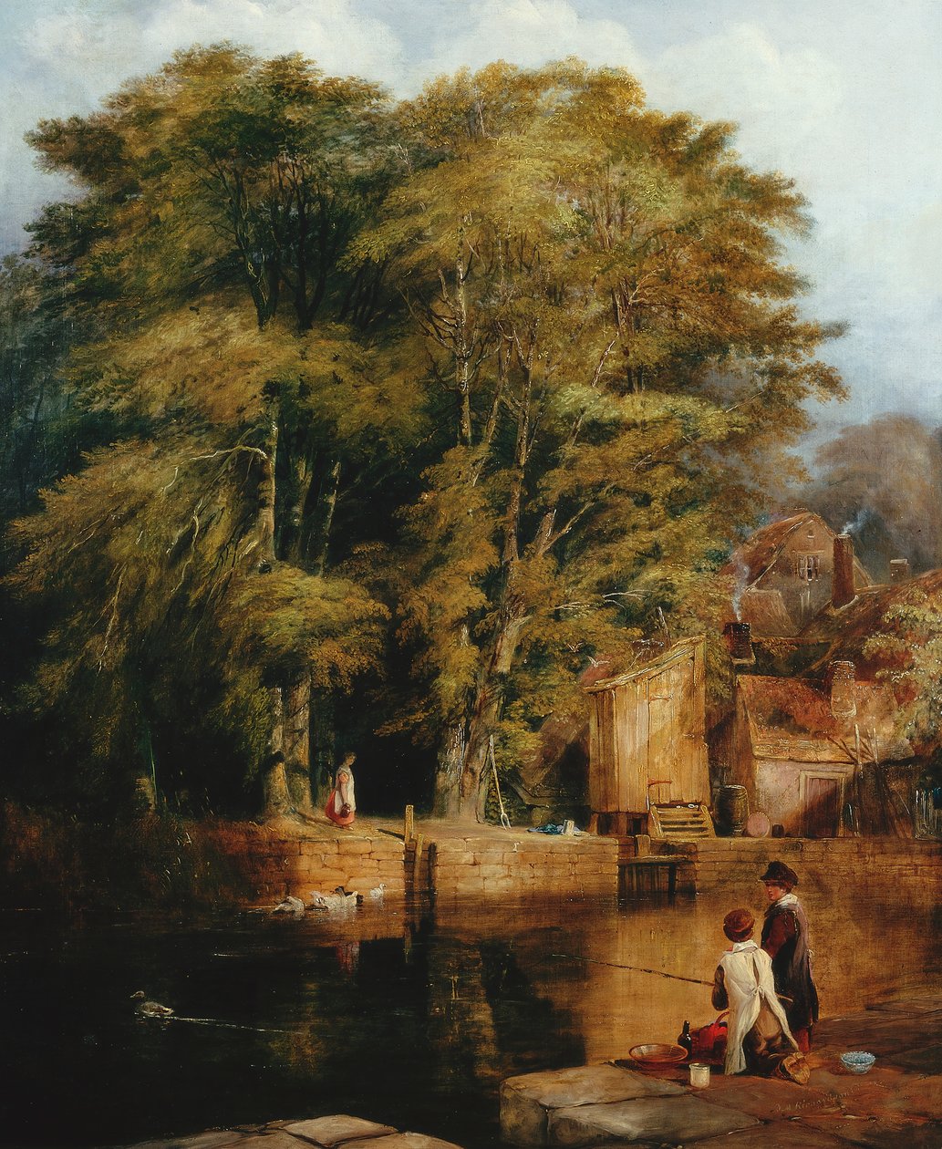 Giovani pescatori, Barras Bridge da Thomas Miles Richardson