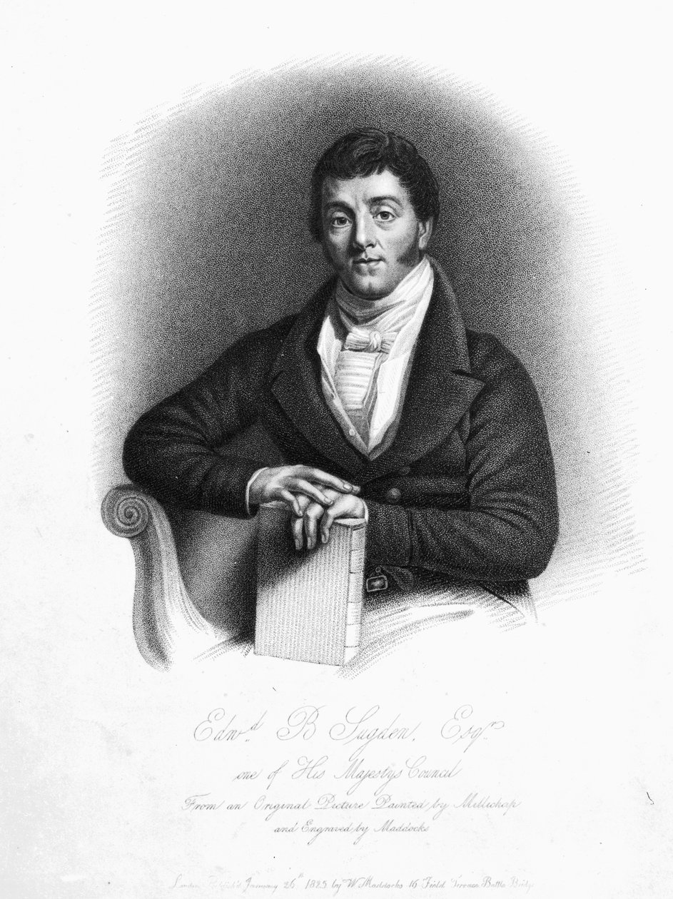 Edward Buttenshaw Sugden, 1° Barone St. Leonards, inciso da Maddocks da Thomas Millichap