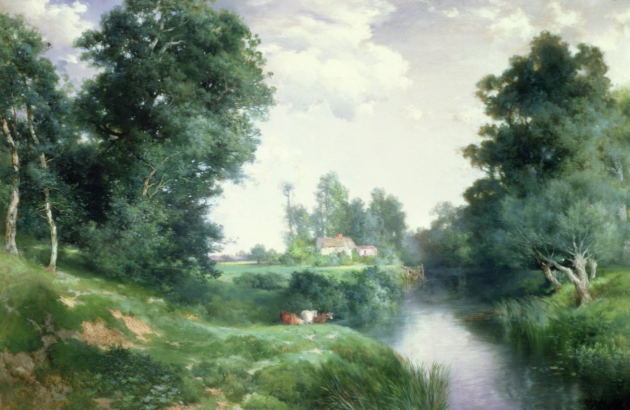 Un fiume di Long Island, 1908 da Thomas Moran