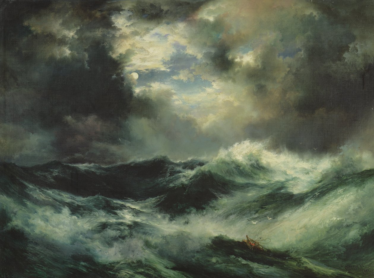Naufragio al chiaro di luna da Thomas Moran