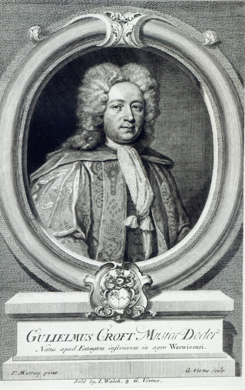 William Croft, inciso da George Vertue da Thomas Murray