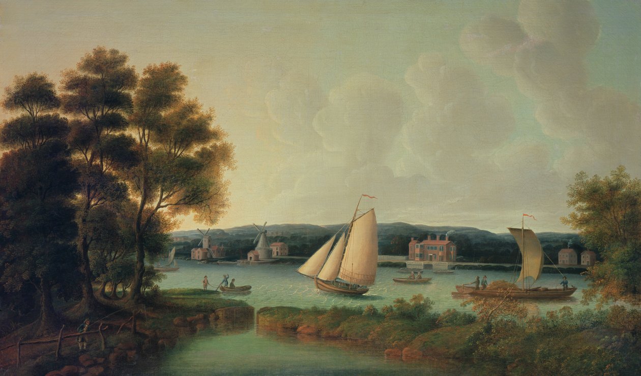 Lo yacht Union al largo di Battersea, c.1750 da Thomas Priest