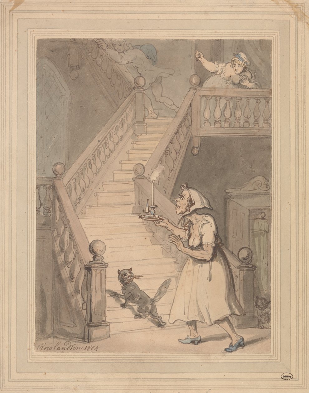 Una zia nubile che sente odore di fuoco da Thomas Rowlandson