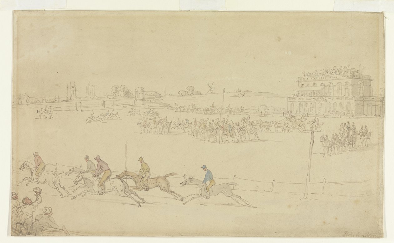 Una corsa al Knavesmire di York da Thomas Rowlandson