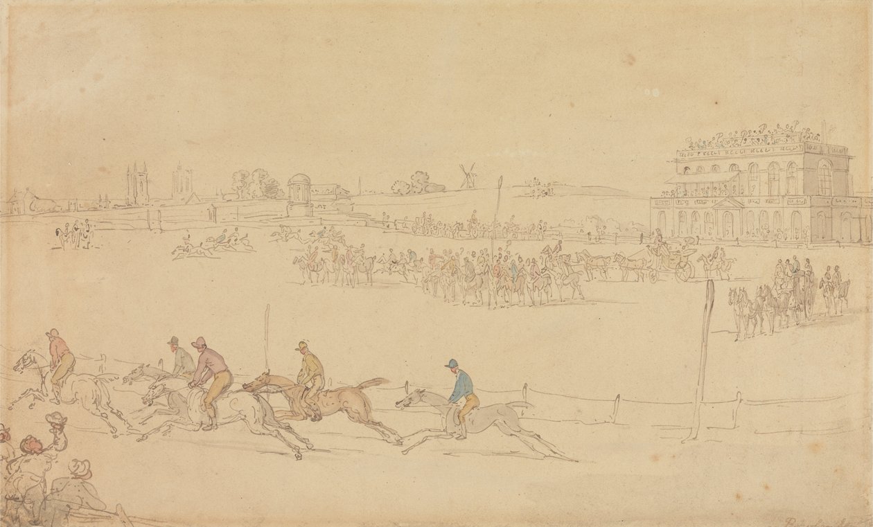 Una corsa a Knavesmire a York da Thomas Rowlandson