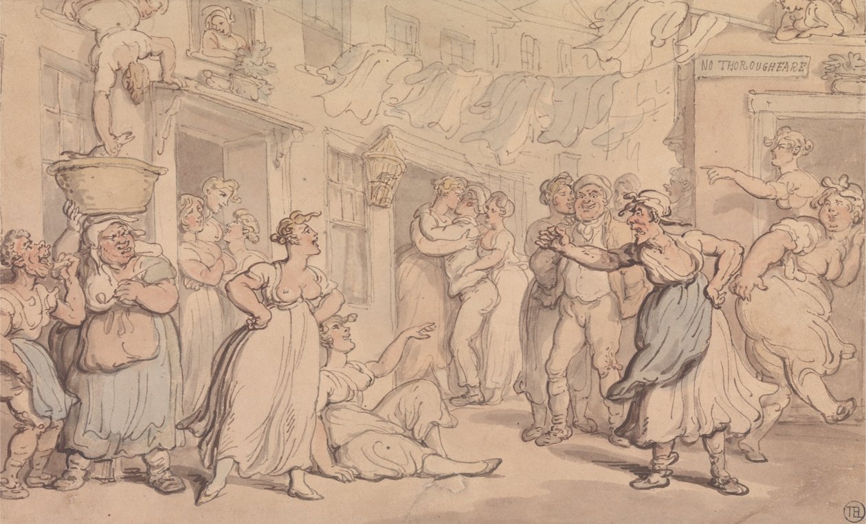 Scena di rabbia in una strada da Thomas Rowlandson