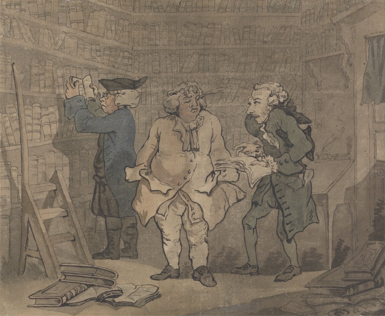 Libraio e autore da Thomas Rowlandson