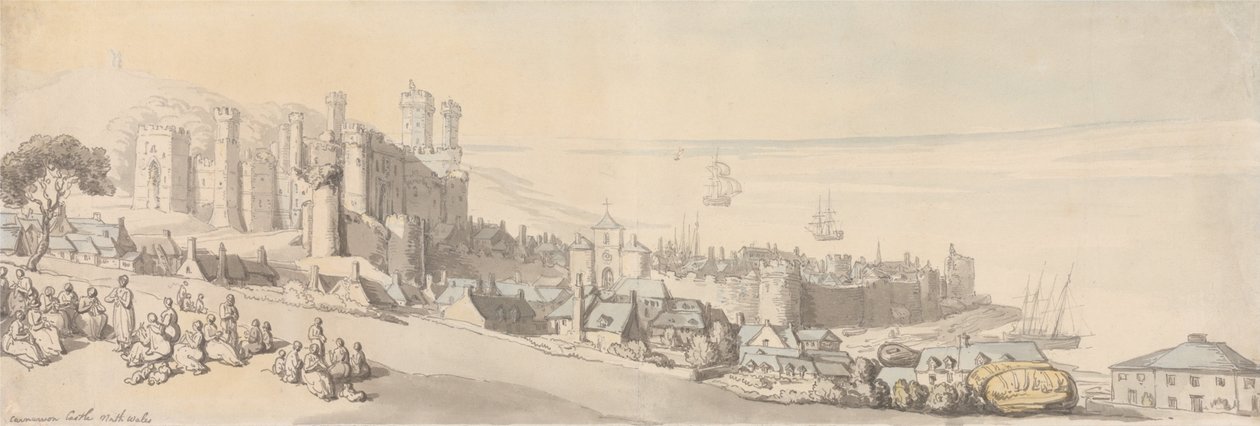 Castello di Carnarvon, Galles del Nord da Thomas Rowlandson