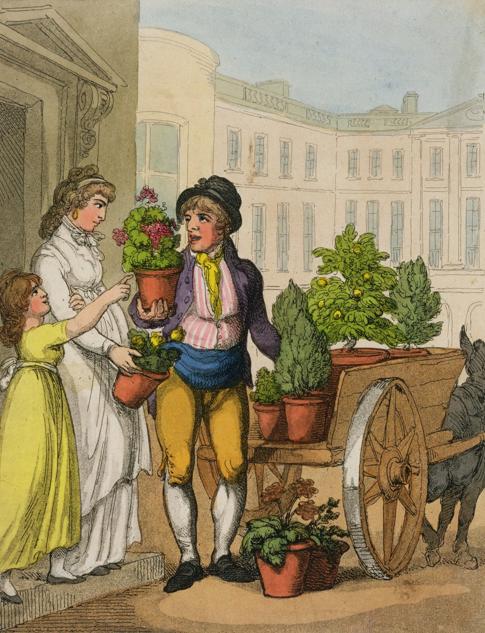 Grida di Londra: Il venditore di vasi da giardino, 1799 da Thomas Rowlandson