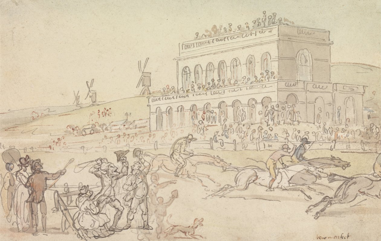 Il dottor Syntax perde i suoi soldi al campo di corsa di York da Thomas Rowlandson