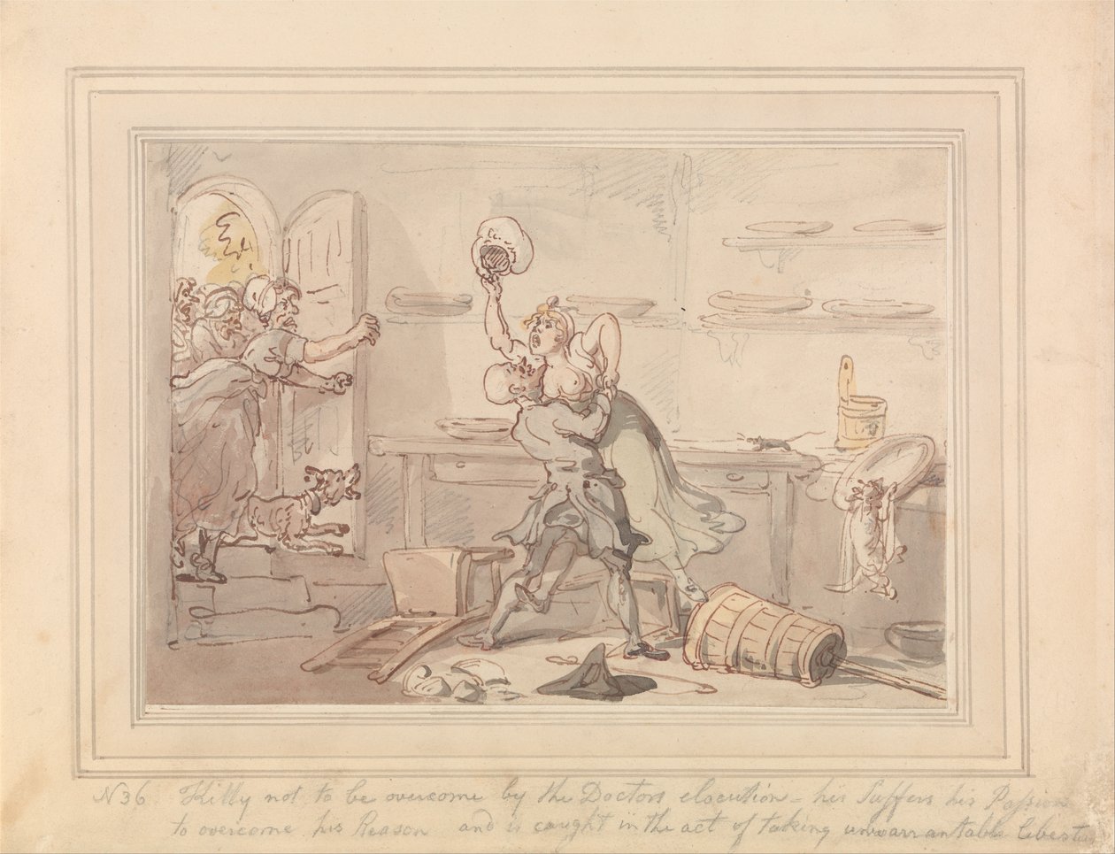 Kitty sopraffatta da Thomas Rowlandson