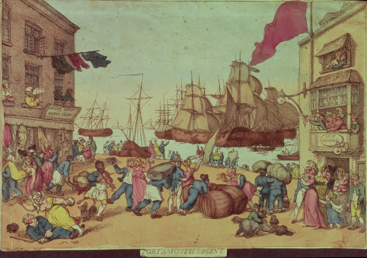 Portsmouth Point, 1811 da Thomas Rowlandson
