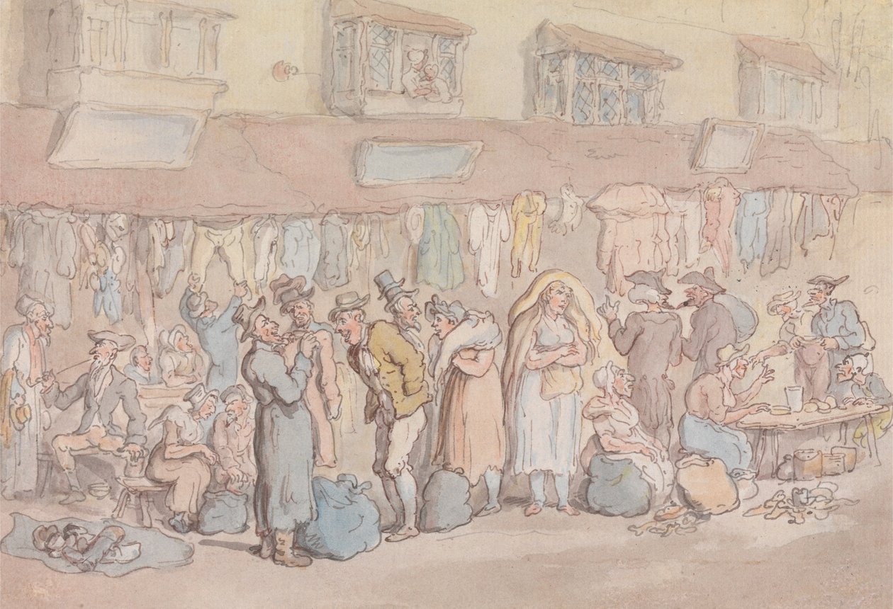 Mercato delle pulci o Rosemary Lane da Thomas Rowlandson