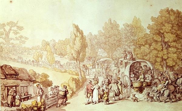 Strada per Epsom, 1812 da Thomas Rowlandson