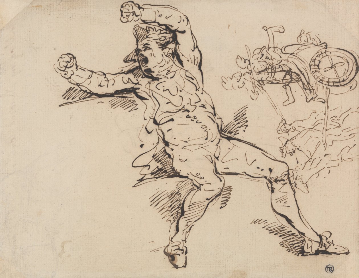 Studio di un uomo che grida da Thomas Rowlandson