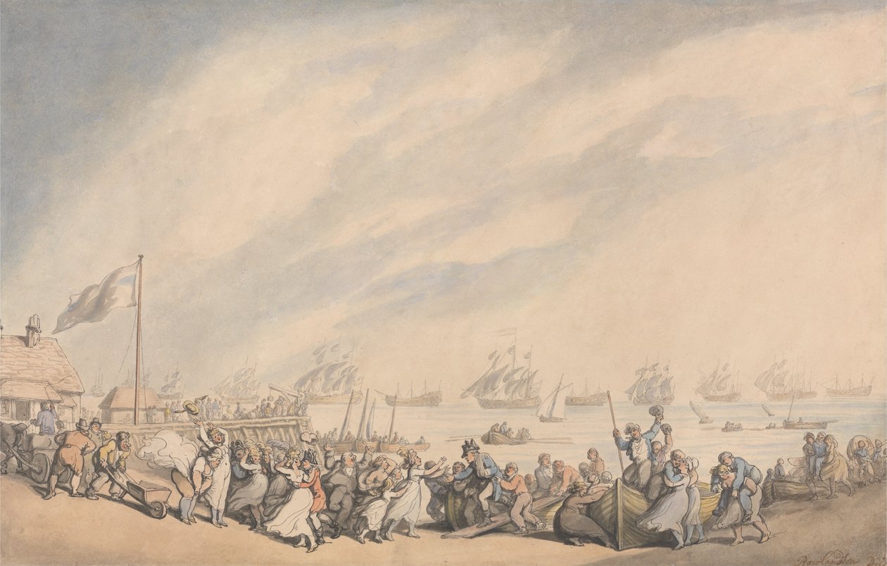 Il ritorno della flotta a Great Yarmouth nel 1797 da Thomas Rowlandson