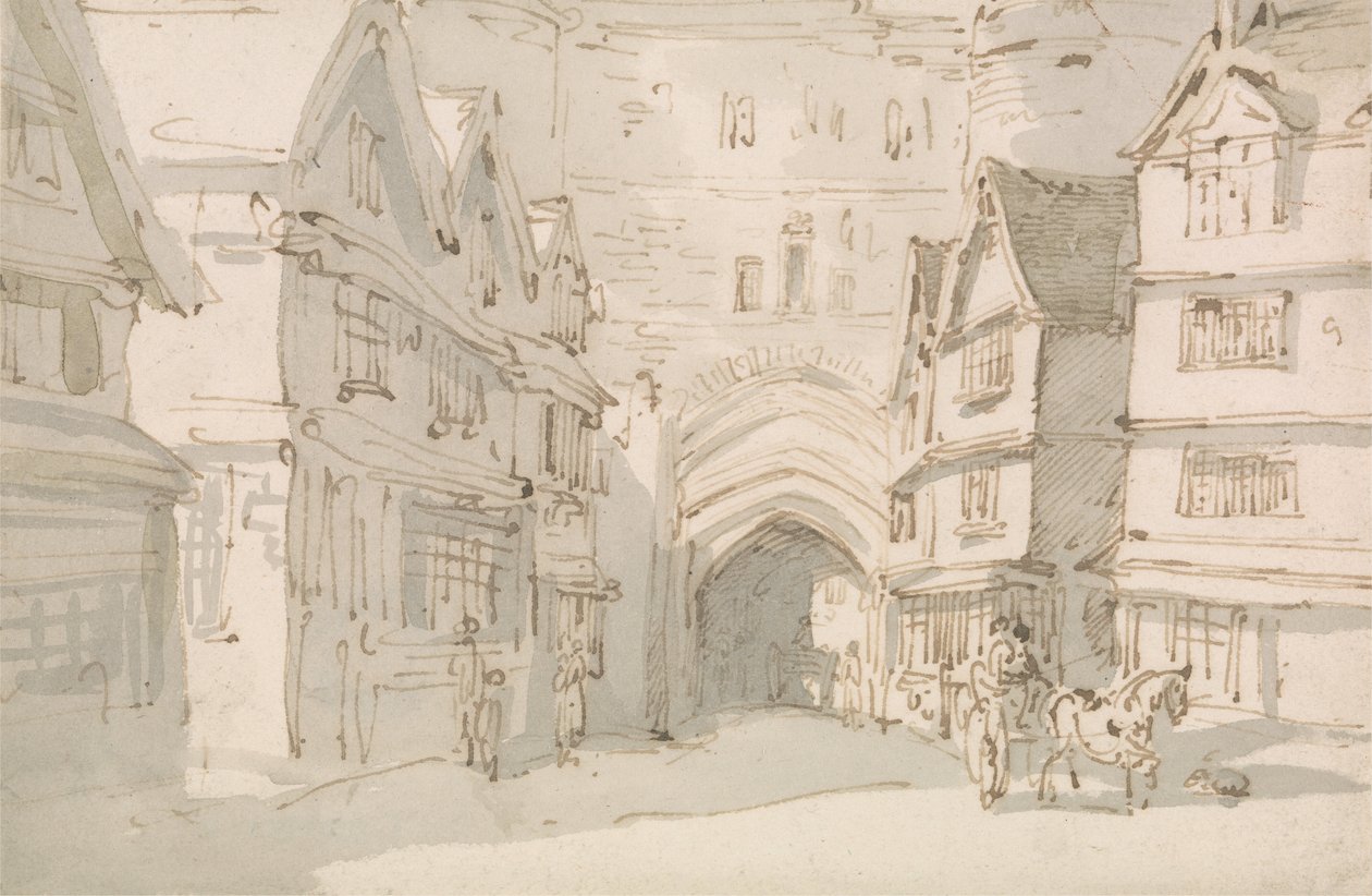 La porta sud, Exeter da Thomas Rowlandson