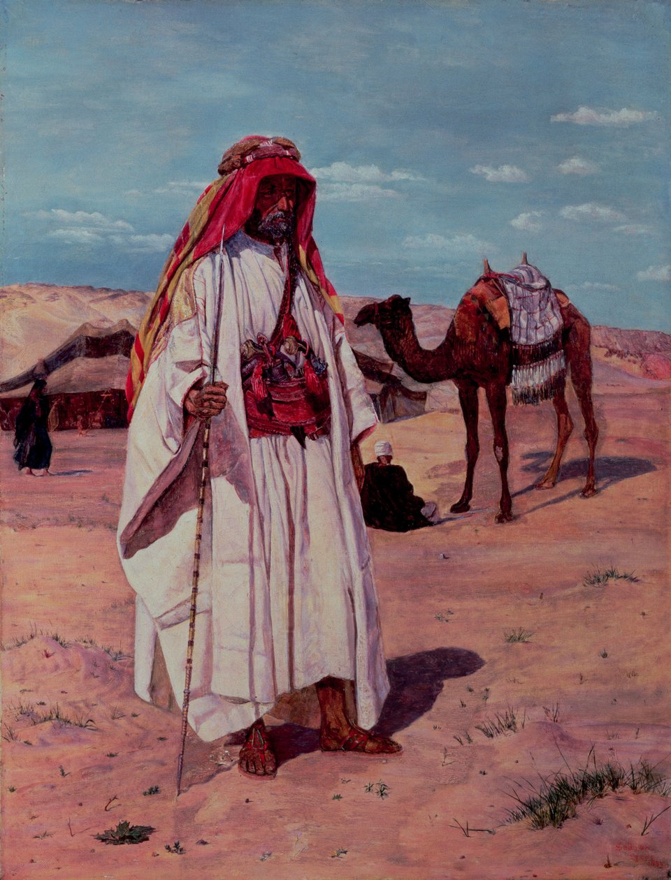 Sir Richard Burton (1821-90) in abiti arabi, 1854 da Thomas Seddon