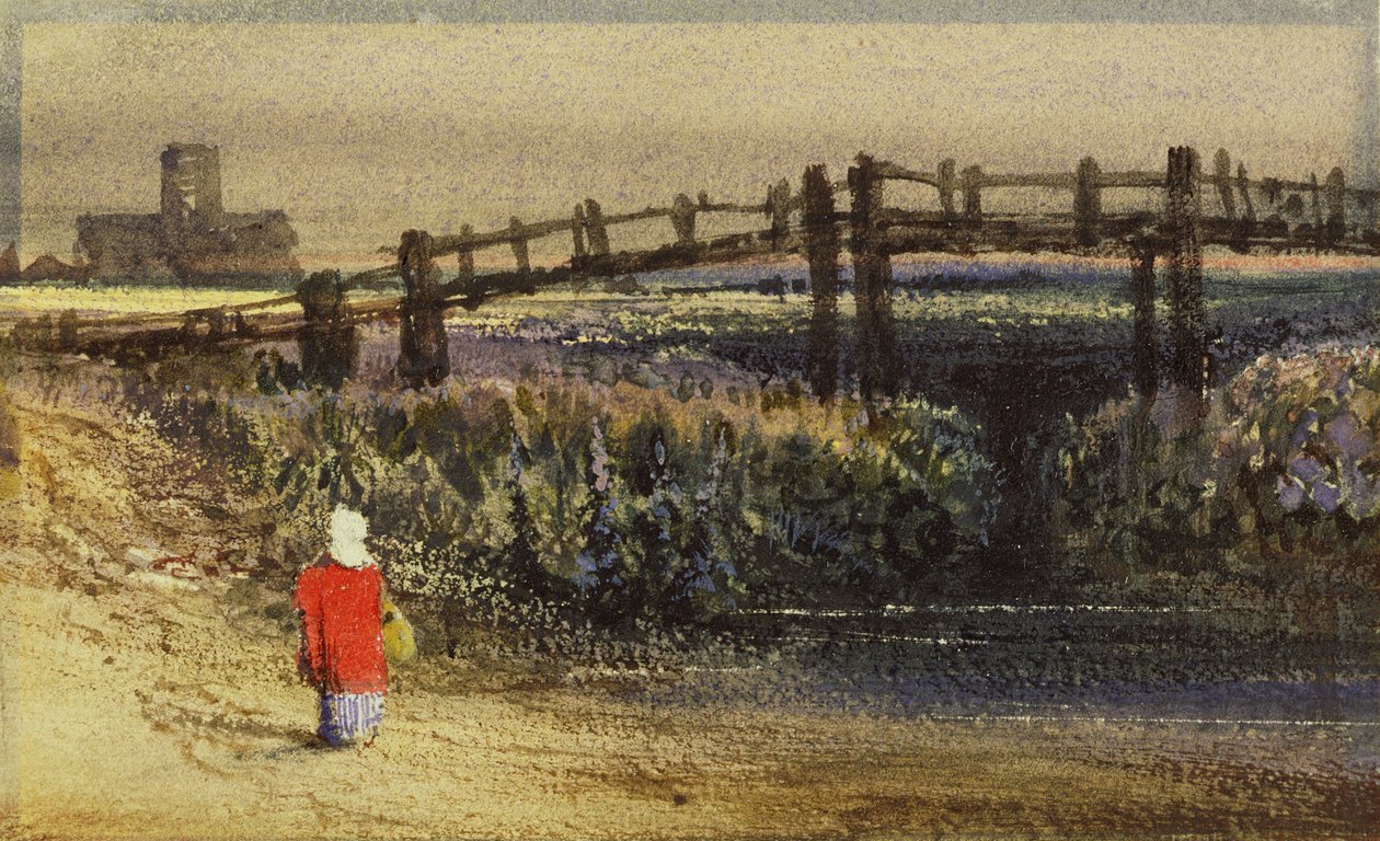 Il ponticello (Paesaggio con mantello rosso) da Thomas Shotter Boys