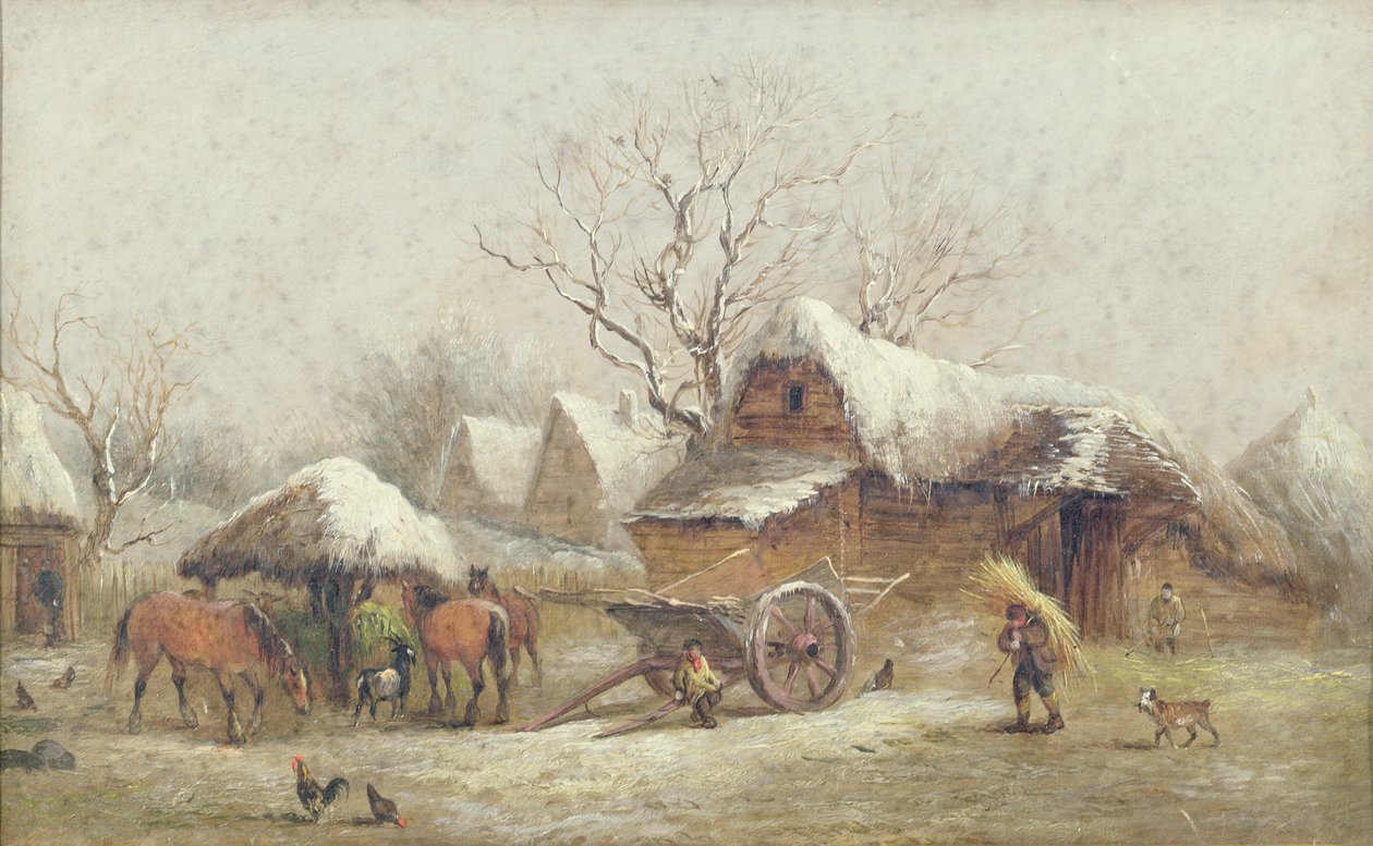 Scena di un cortile invernale da Thomas Smythe
