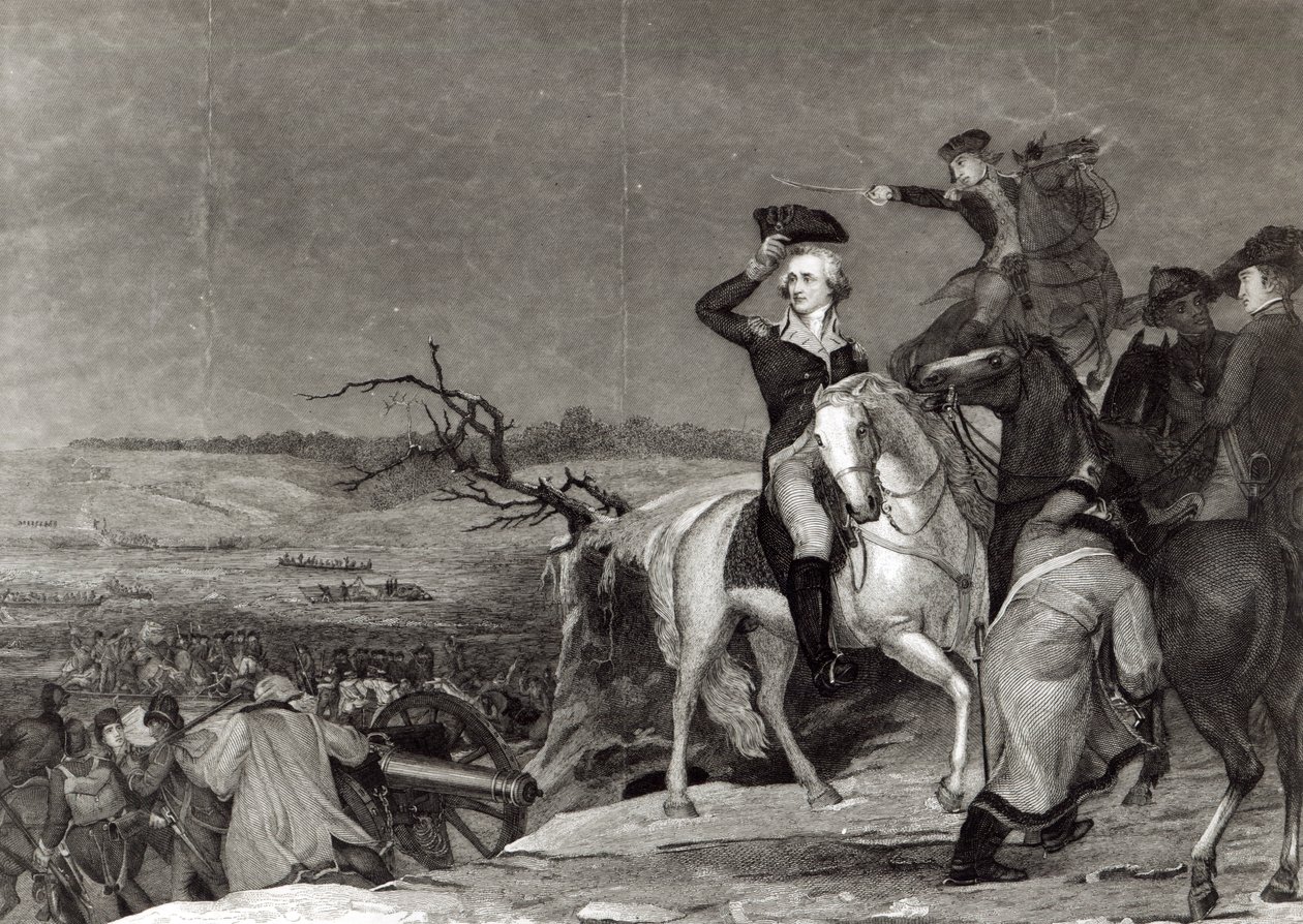Il Passaggio del Delaware nel 1776, inciso da J.N. Gimbrede per 