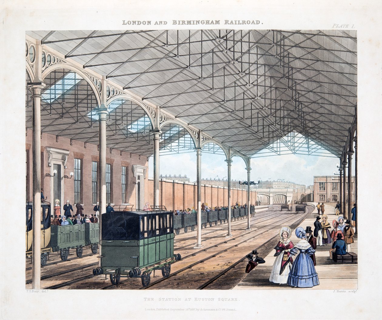 La stazione a Euston Square, 1837 da Thomas Talbot Bury