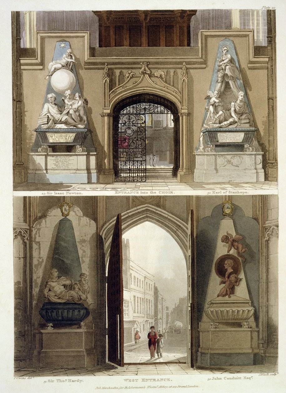 Ingresso nel coro e ingresso ovest, tavola 20 da 